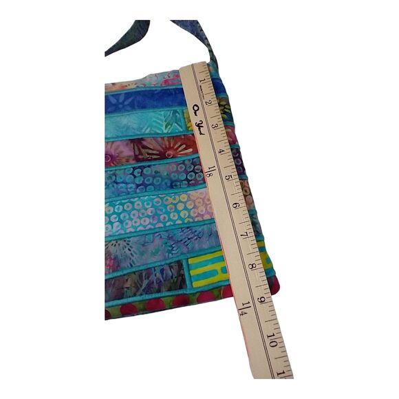 Handmade SieberDesigns Multicolored Batik Crossbody Purse Adjustable Strap - Picture 6 of 8